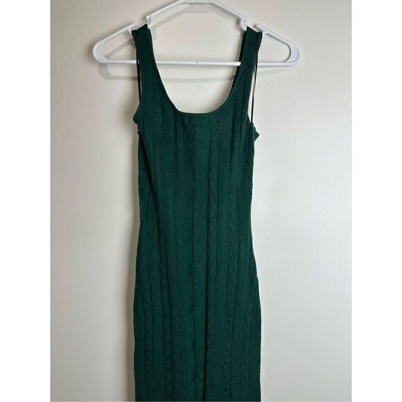 Hunter Green Knit Maxi Sweater Dress - Picture 8 of 16